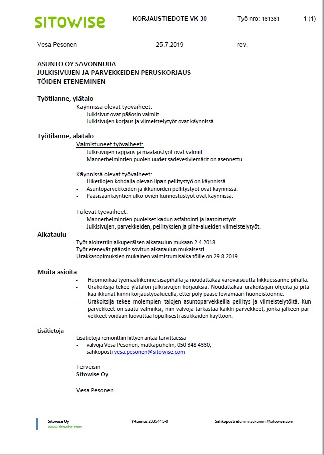 Korjaustiedote vk 30_2019